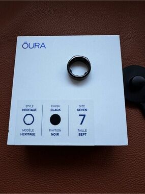 Oura Gen 3 Heritage Black Ring-Size 7